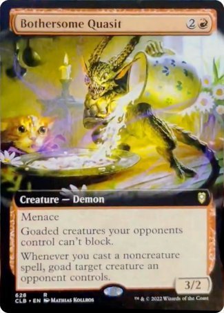 Bothersome Quasit (Extended Art) [Commander Legends: Battle for Baldur's Gate] MTG Single Magic: The Gathering    | Red Claw Gaming