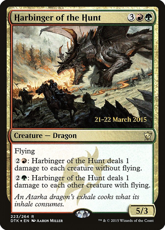 Harbinger of the Hunt [Dragons of Tarkir Prerelease Promos] MTG Single Magic: The Gathering    | Red Claw Gaming