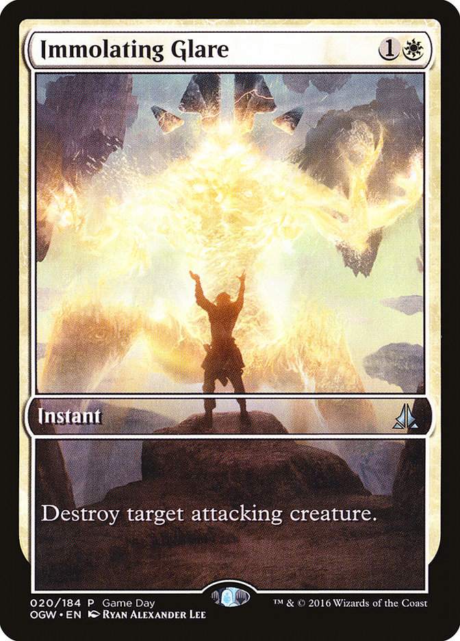 Immolating Glare (Game Day) (Extended Art) [Oath of the Gatewatch Promos] MTG Single Magic: The Gathering    | Red Claw Gaming