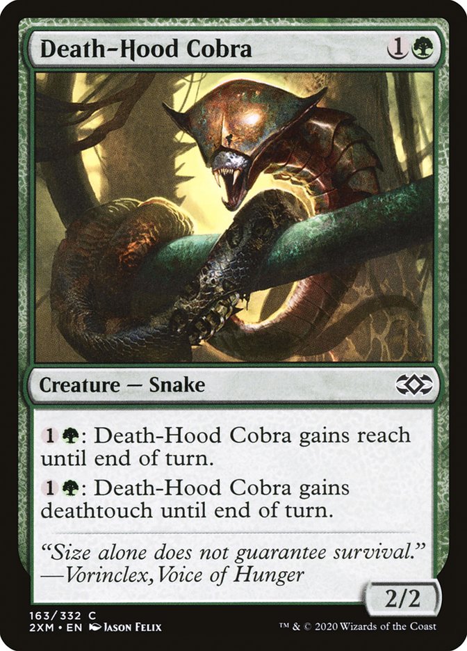 Death-Hood Cobra [Double Masters] MTG Single Magic: The Gathering    | Red Claw Gaming