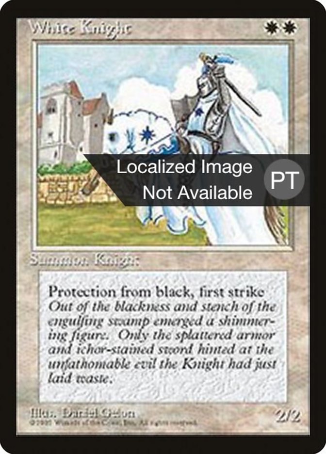 White Knight [Fourth Edition (Foreign Black Border)] MTG Single Magic: The Gathering    | Red Claw Gaming