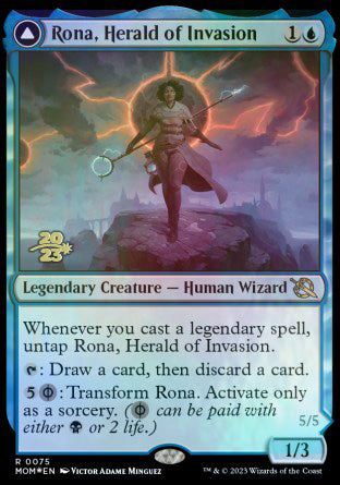 Rona, Herald of Invasion // Rona, Tolarian Obliterator [March of the Machine Prerelease Promos] MTG Single Magic: The Gathering    | Red Claw Gaming
