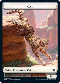 Cat // Plant Double-Sided Token [Zendikar Rising Tokens] MTG Single Magic: The Gathering    | Red Claw Gaming