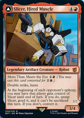 Slicer, Hired Muscle // Slicer, High-Speed Antagonist [Transformers] MTG Single Magic: The Gathering    | Red Claw Gaming
