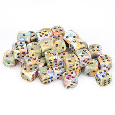 Festive Vibrant/Brown 12mm D6 Dice Chessex    | Red Claw Gaming