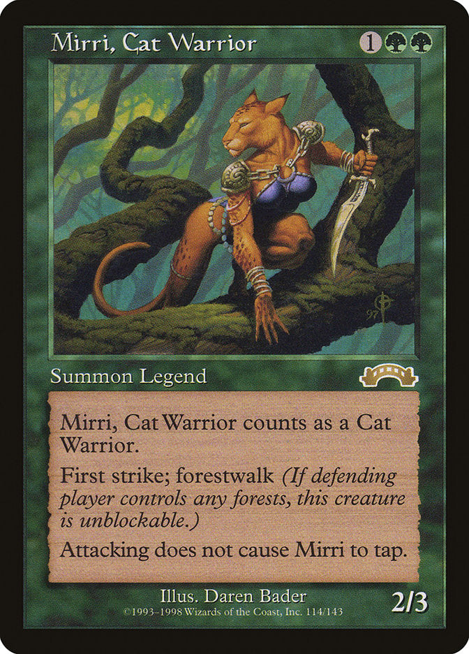 Mirri, Cat Warrior [Exodus] MTG Single Magic: The Gathering    | Red Claw Gaming