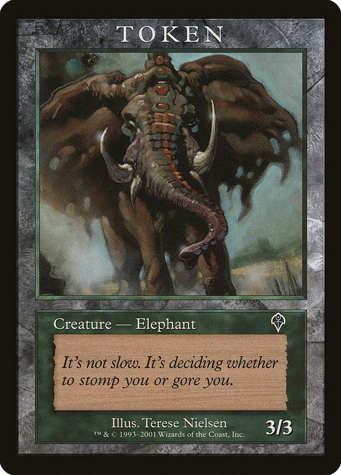 Elephant Token [Magic Player Rewards 2001] MTG Single Magic: The Gathering    | Red Claw Gaming
