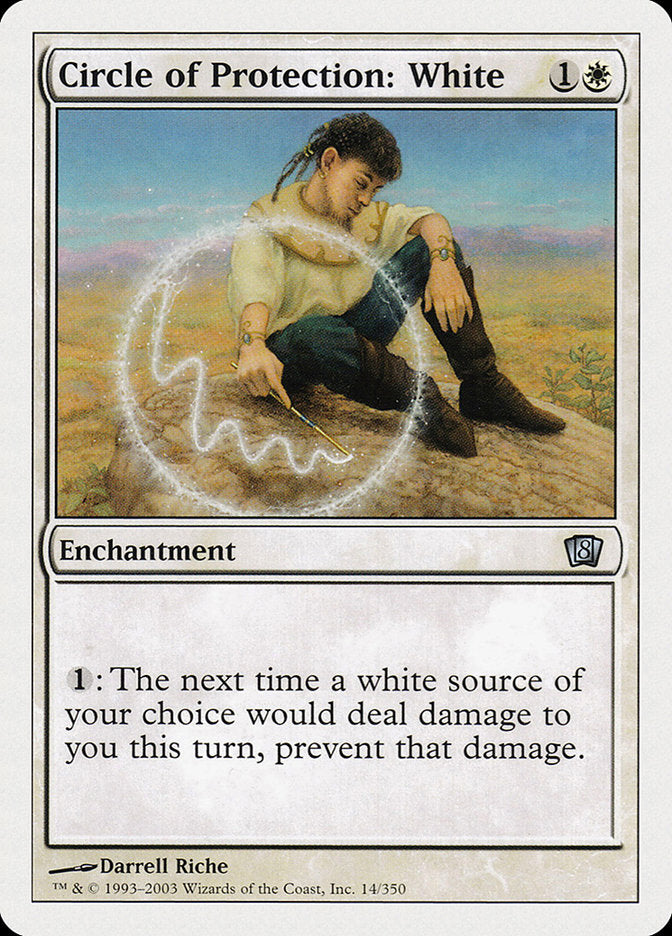 Circle of Protection: White [Eighth Edition] MTG Single Magic: The Gathering    | Red Claw Gaming