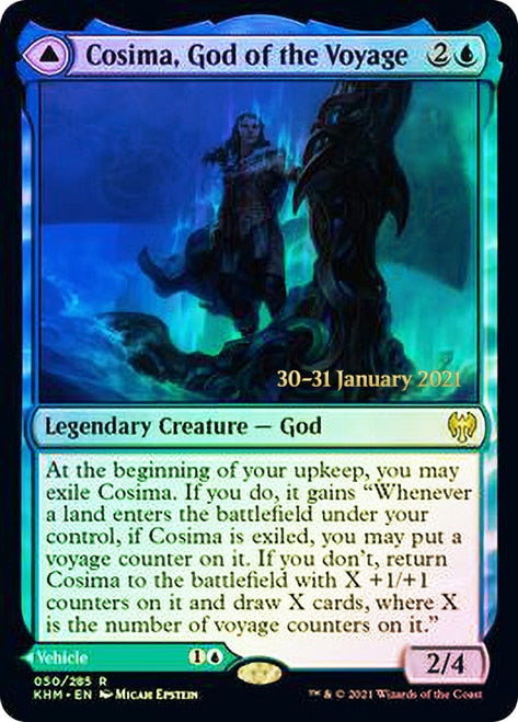 Cosima, God of the Voyage // The Omenkeel [Kaldheim Prerelease Promos] MTG Single Magic: The Gathering    | Red Claw Gaming