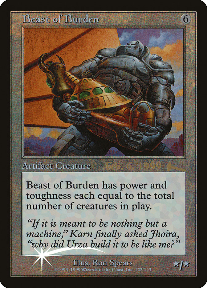 Beast of Burden [Urza's Legacy Promos] MTG Single Magic: The Gathering    | Red Claw Gaming