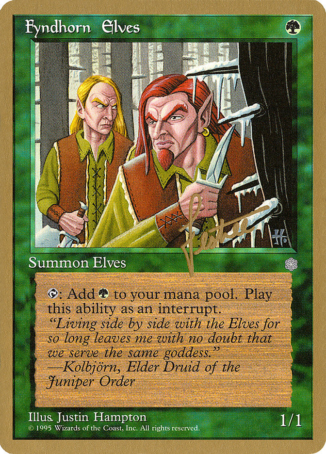 Fyndhorn Elves (Bertrand Lestree) [Pro Tour Collector Set] MTG Single Magic: The Gathering    | Red Claw Gaming