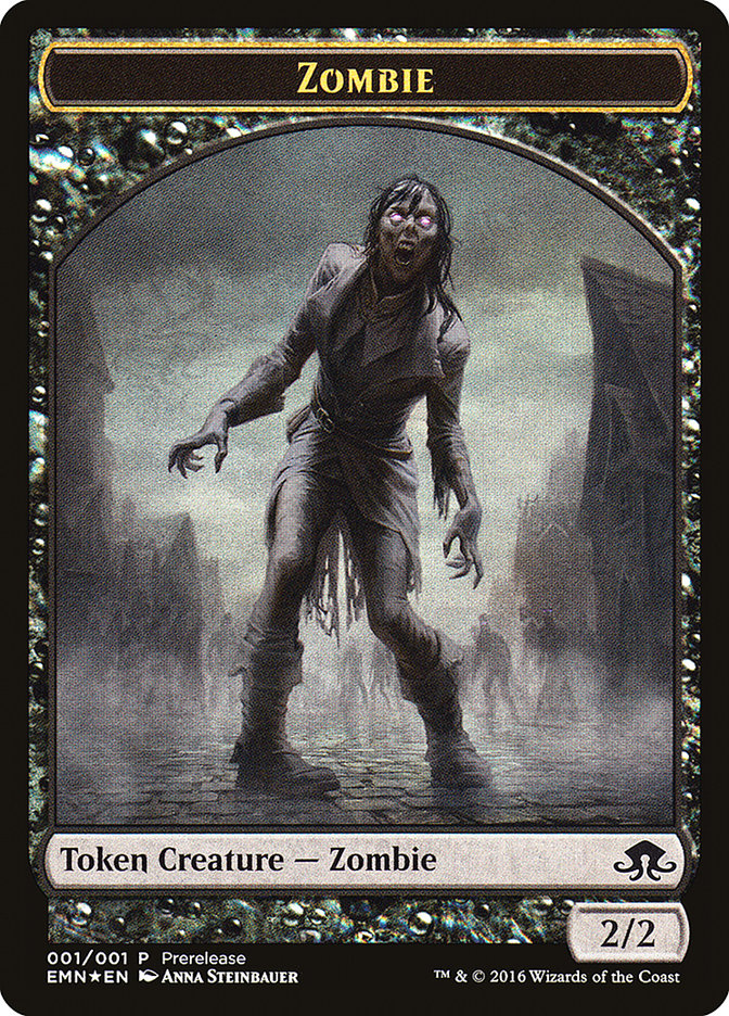 Zombie // Zombie Double-Sided Token [Eldritch Moon Prerelease Promos] MTG Single Magic: The Gathering    | Red Claw Gaming