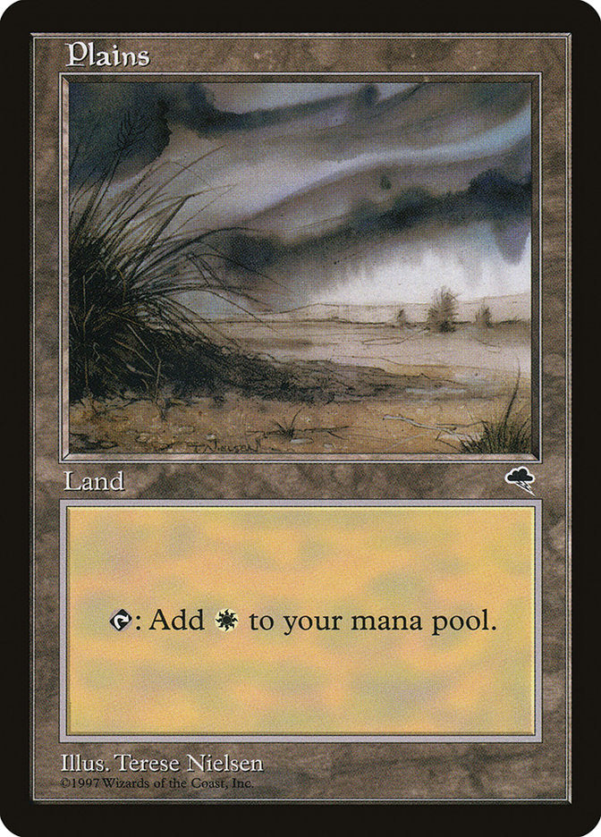 Plains (Signature on Center Left) [Tempest] MTG Single Magic: The Gathering    | Red Claw Gaming