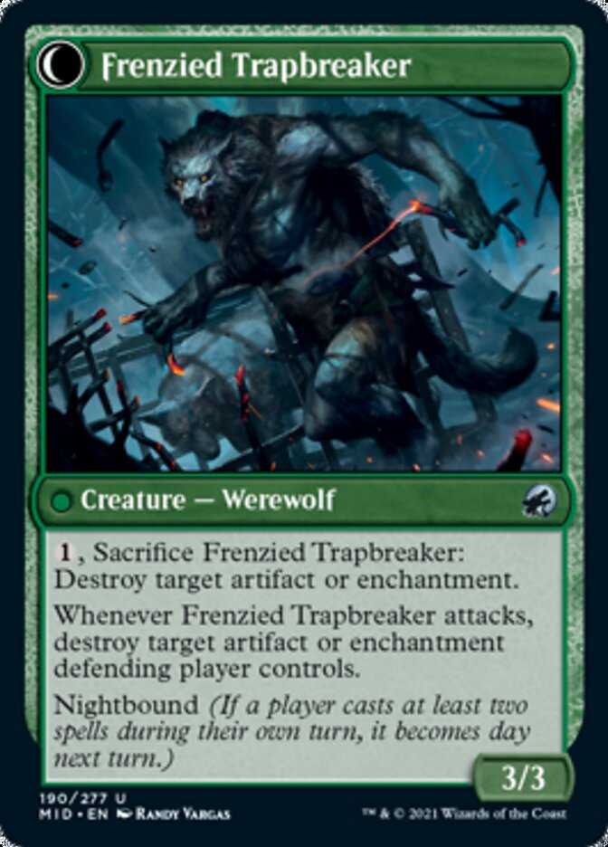 Outland Liberator // Frenzied Trapbreaker [Innistrad: Midnight Hunt] MTG Single Magic: The Gathering    | Red Claw Gaming