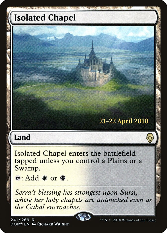 Isolated Chapel [Dominaria Prerelease Promos] MTG Single Magic: The Gathering    | Red Claw Gaming