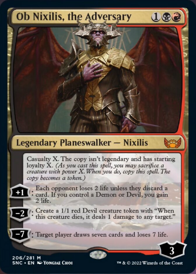 Ob Nixilis, the Adversary [Streets of New Capenna] MTG Single Magic: The Gathering    | Red Claw Gaming