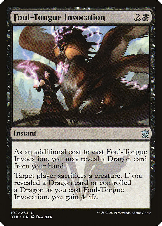 Foul-Tongue Invocation [Dragons of Tarkir] MTG Single Magic: The Gathering    | Red Claw Gaming