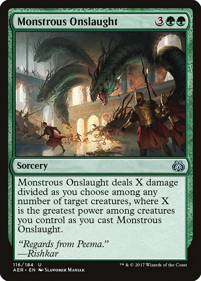 Monstrous Onslaught [Aether Revolt] MTG Single Magic: The Gathering    | Red Claw Gaming