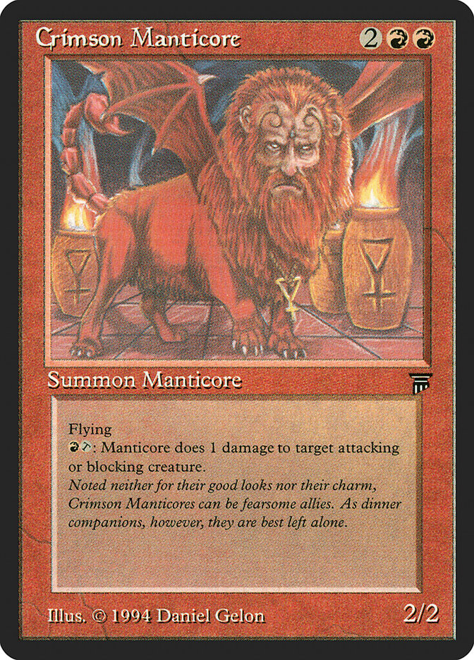 Crimson Manticore [Legends] MTG Single Magic: The Gathering    | Red Claw Gaming