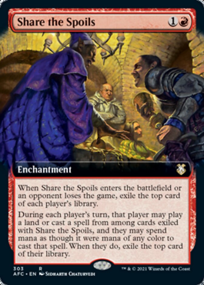Share the Spoils (Extended Art) [Dungeons & Dragons: Adventures in the Forgotten Realms Commander] MTG Single Magic: The Gathering    | Red Claw Gaming
