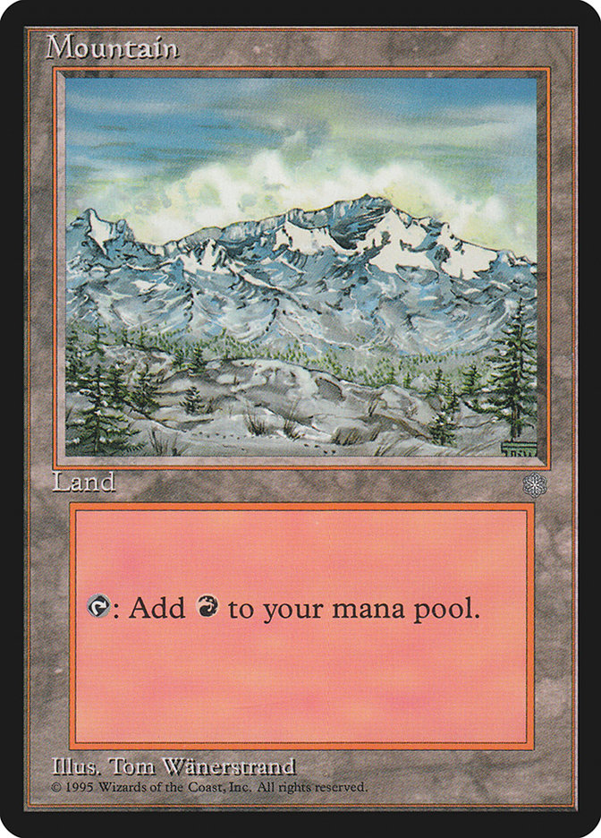 Mountain (Trees Visible / Signature on Right) [Ice Age] MTG Single Magic: The Gathering    | Red Claw Gaming