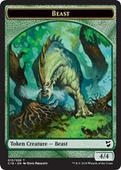 Beast (013) // Plant Double-Sided Token [Commander 2018 Tokens] MTG Single Magic: The Gathering    | Red Claw Gaming