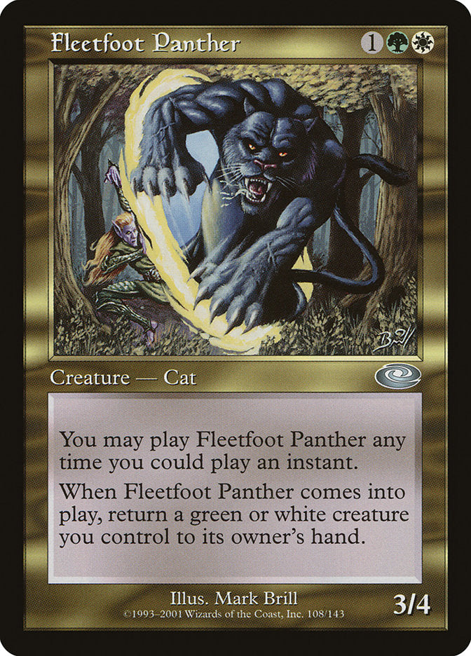 Fleetfoot Panther [Planeshift] MTG Single Magic: The Gathering    | Red Claw Gaming