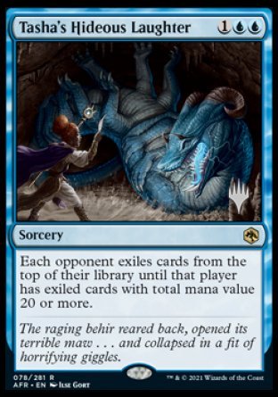 Tasha's Hideous Laughter (Promo Pack) [Dungeons & Dragons: Adventures in the Forgotten Realms Promos] MTG Single Magic: The Gathering    | Red Claw Gaming