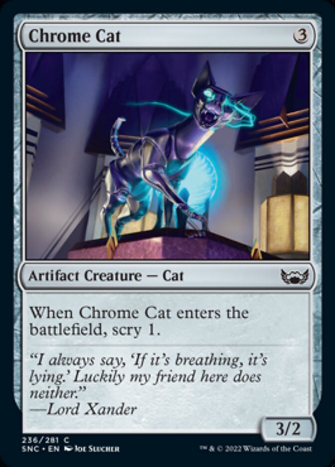 Chrome Cat [Streets of New Capenna] MTG Single Magic: The Gathering    | Red Claw Gaming