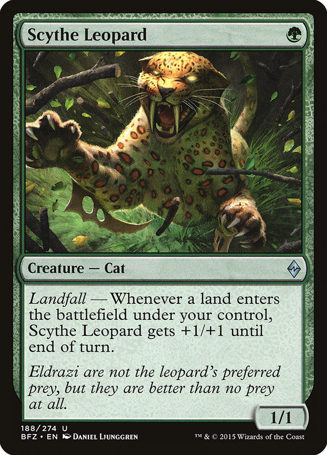 Scythe Leopard [Battle for Zendikar] MTG Single Magic: The Gathering    | Red Claw Gaming