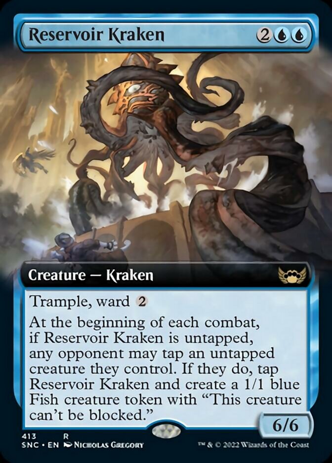 Reservoir Kraken (Extended Art) [Streets of New Capenna] MTG Single Magic: The Gathering    | Red Claw Gaming