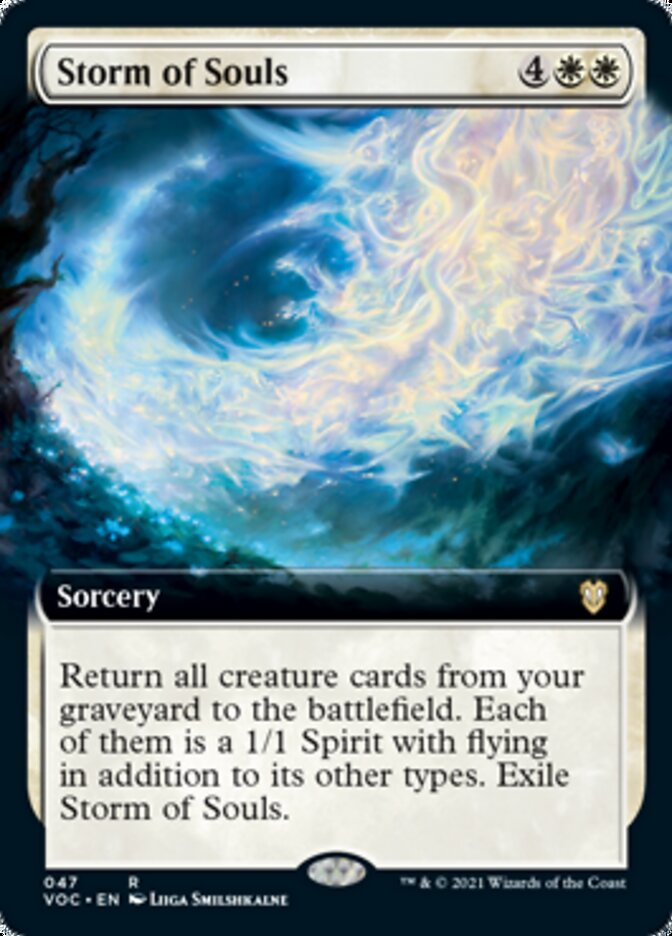 Storm of Souls (Extended Art) [Innistrad: Crimson Vow Commander] MTG Single Magic: The Gathering    | Red Claw Gaming