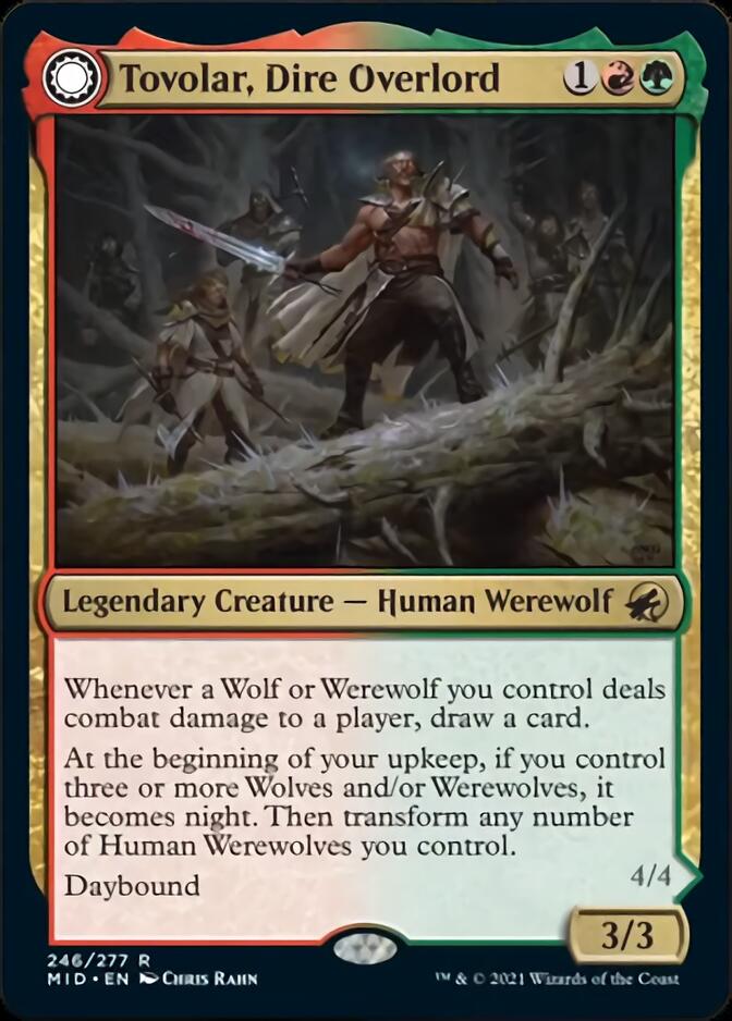 Tovolar, Dire Overlord // Tovolar, the Midnight Scourge [Innistrad: Midnight Hunt] MTG Single Magic: The Gathering    | Red Claw Gaming