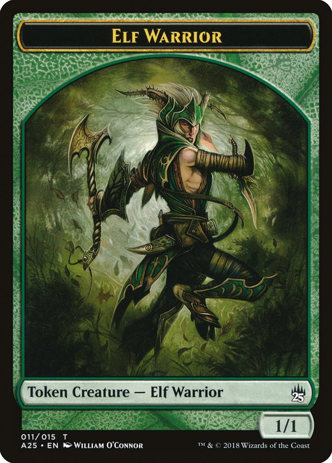 Elf Warrior Token [Masters 25 Tokens] MTG Single Magic: The Gathering    | Red Claw Gaming