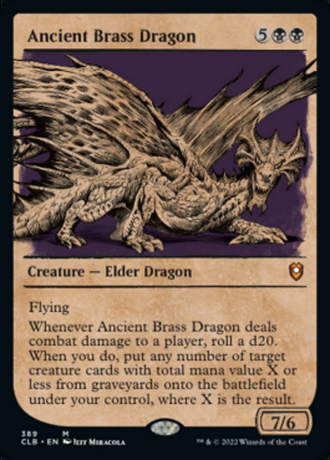 Ancient Brass Dragon (Showcase) [Commander Legends: Battle for Baldur's Gate] MTG Single Magic: The Gathering    | Red Claw Gaming
