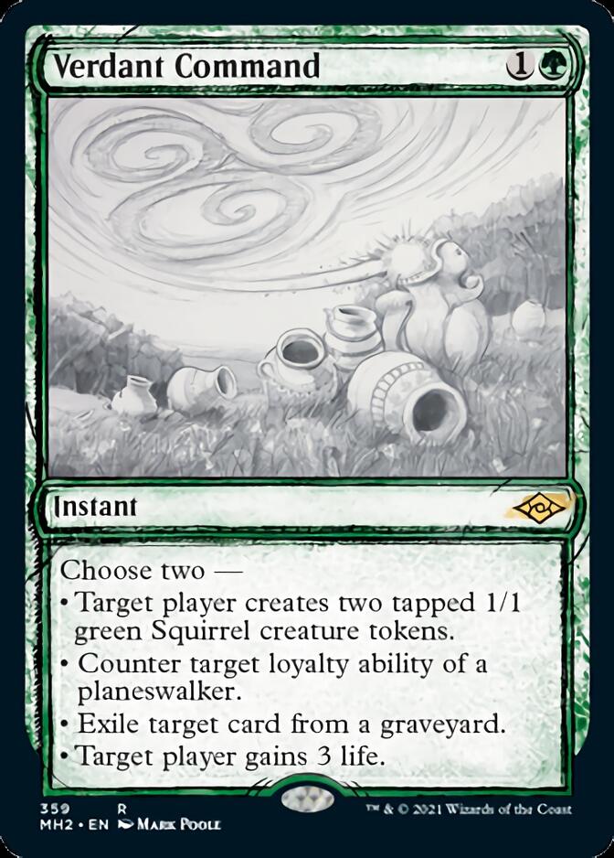 Verdant Command (Sketch) [Modern Horizons 2] MTG Single Magic: The Gathering    | Red Claw Gaming