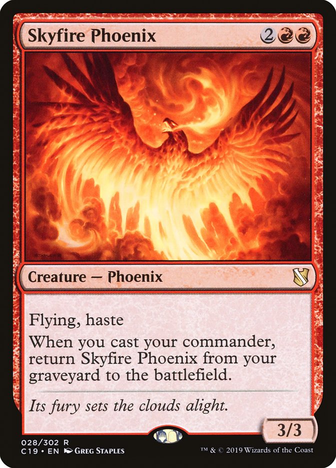Skyfire Phoenix [Commander 2019] MTG Single Magic: The Gathering    | Red Claw Gaming