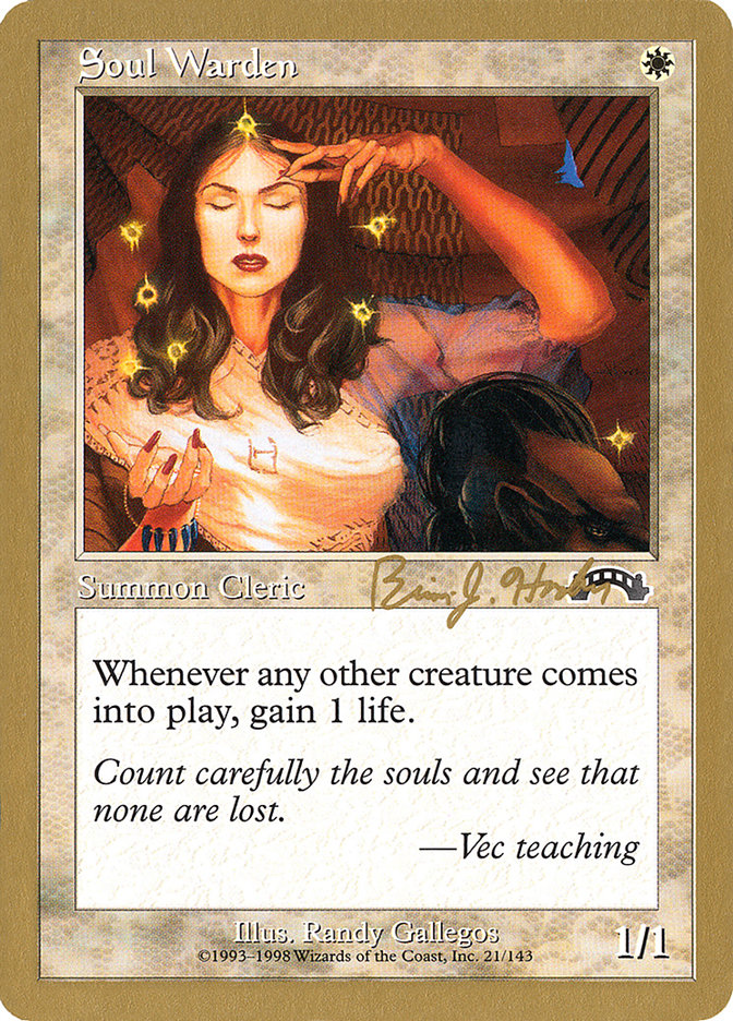 Soul Warden (Brian Hacker) [World Championship Decks 1998] MTG Single Magic: The Gathering    | Red Claw Gaming