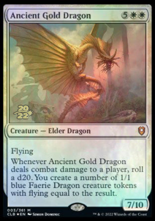 Ancient Gold Dragon [Commander Legends: Battle for Baldur's Gate Prerelease Promos] MTG Single Magic: The Gathering    | Red Claw Gaming