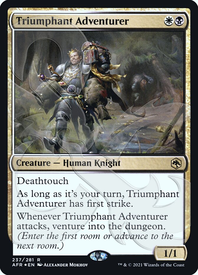 Triumphant Adventurer (Ampersand Promo) [Dungeons & Dragons: Adventures in the Forgotten Realms Promos] MTG Single Magic: The Gathering    | Red Claw Gaming