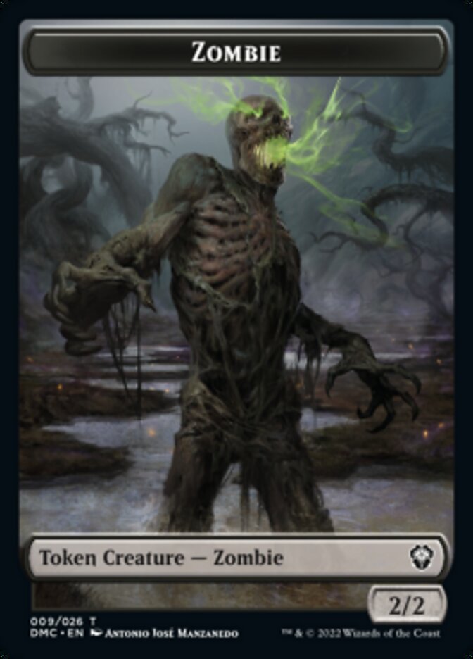 Bird (002) // Zombie Double-Sided Token [Dominaria United Tokens] MTG Single Magic: The Gathering    | Red Claw Gaming