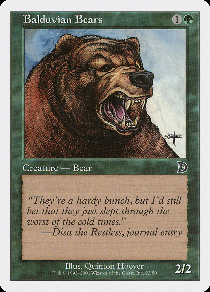 Balduvian Bears [Deckmasters] MTG Single Magic: The Gathering    | Red Claw Gaming