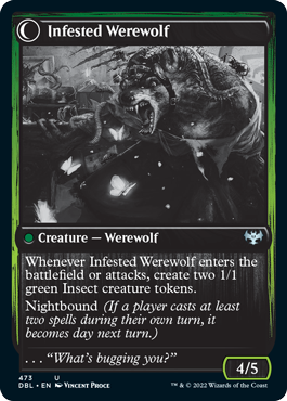 Infestation Expert // Infested Werewolf [Innistrad: Double Feature] MTG Single Magic: The Gathering    | Red Claw Gaming
