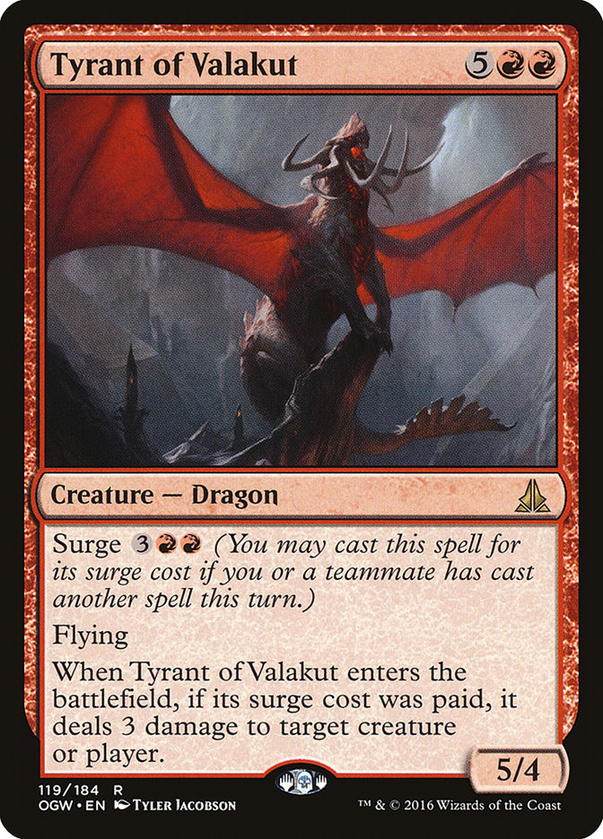 Tyrant of Valakut [Oath of the Gatewatch] MTG Single Magic: The Gathering    | Red Claw Gaming