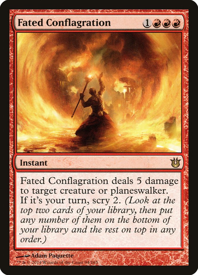 Fated Conflagration [Born of the Gods] MTG Single Magic: The Gathering    | Red Claw Gaming