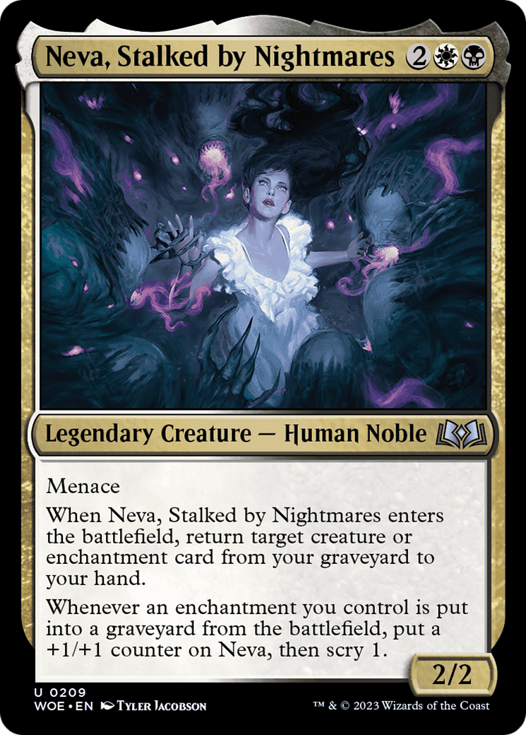 Neva, Stalked by Nightmares [Wilds of Eldraine] MTG Single Magic: The Gathering    | Red Claw Gaming
