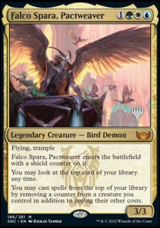 Falco Spara, Pactweaver (Promo Pack) [Streets of New Capenna Promos] MTG Single Magic: The Gathering    | Red Claw Gaming