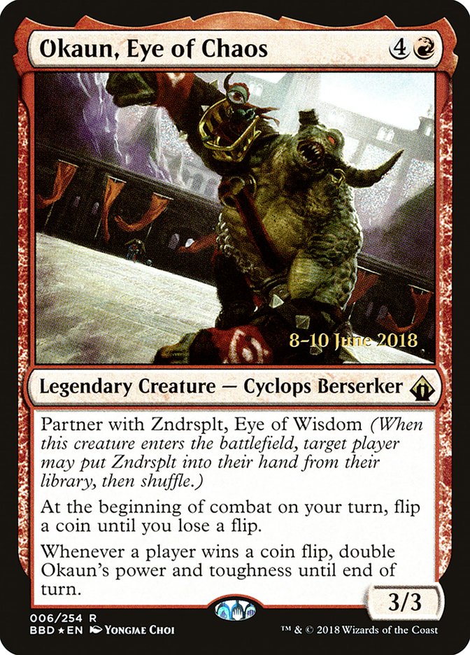 Okaun, Eye of Chaos [Battlebond Prerelease Promos] MTG Single Magic: The Gathering    | Red Claw Gaming