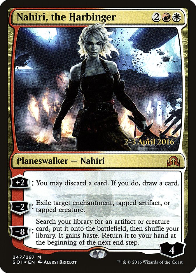 Nahiri, the Harbinger [Shadows over Innistrad Prerelease Promos] MTG Single Magic: The Gathering    | Red Claw Gaming