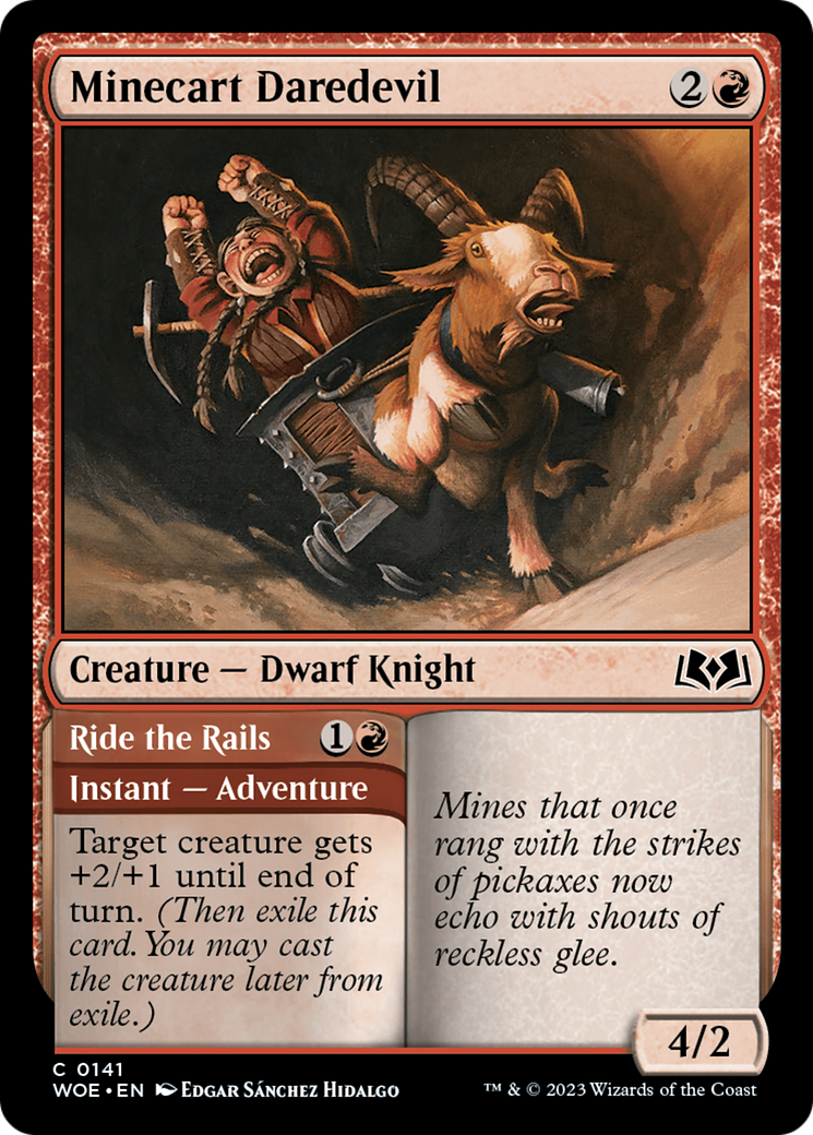 Minecart Daredevil // Ride the Rails [Wilds of Eldraine] MTG Single Magic: The Gathering    | Red Claw Gaming